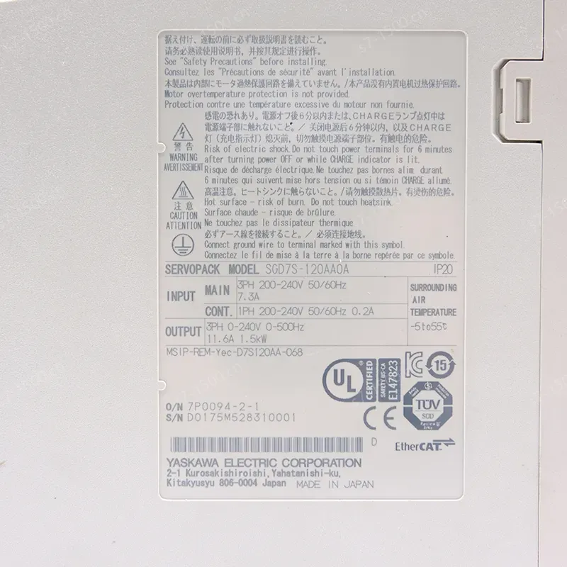 Brand New and Genuine with Good Quality Brake Control Board YASKAWA SGD7S-120AA0AY0512A for Industrial Machine