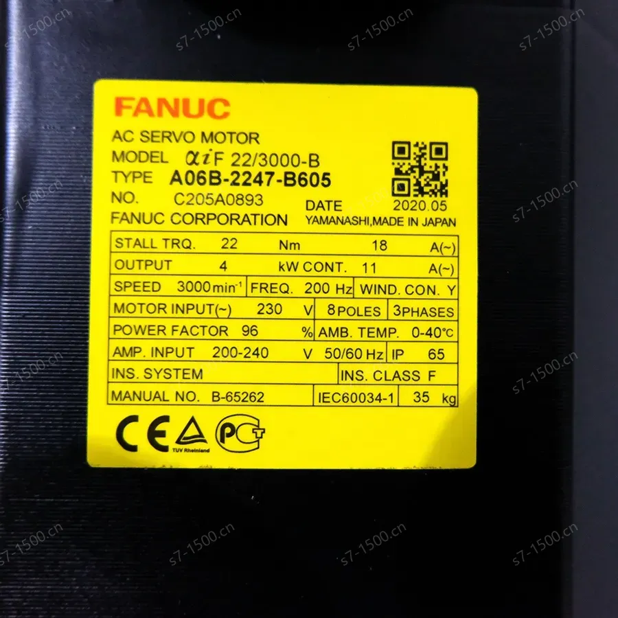 Fanuc Servo Motor AiF 22/3000-B A06B-2247-B605