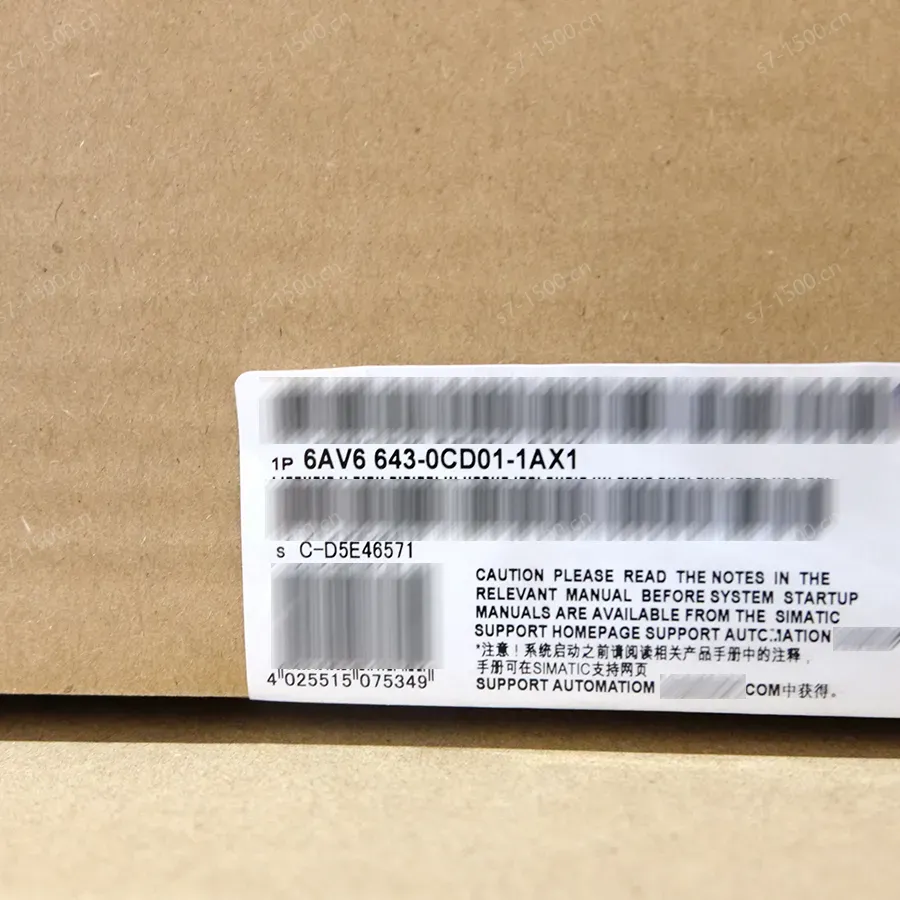 Brand New and Original Simatic Siemens HMI KP300 6AV6643-0CD01-1AX1 for Industrial Machine