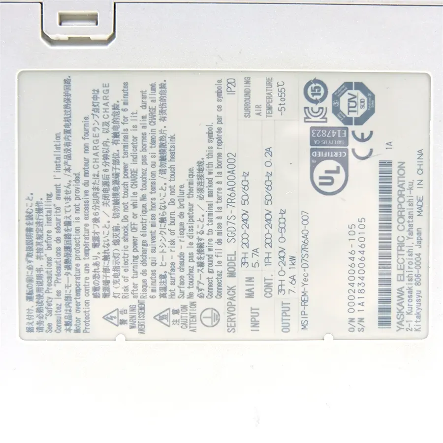 Brand New and Genuine with Good Quality Brake Control Board YASKAWA SGD7S-7R6A00A002 for Industrial Machine