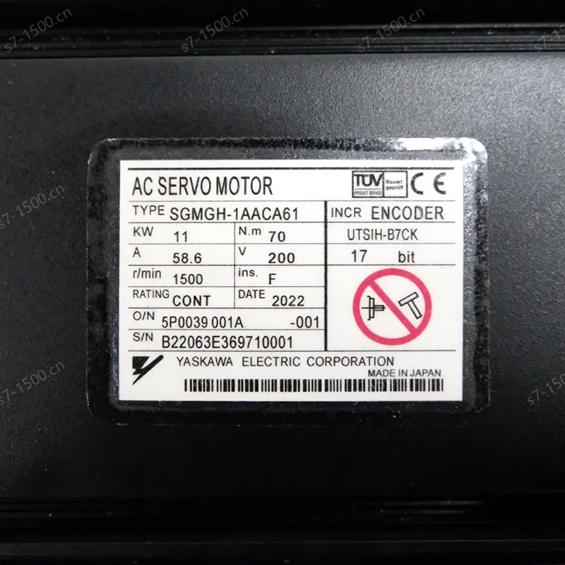 Brand New and Genuine with Good Quality YASKAWA SERVO MOTOR SGMGH-1AACA61 for Industrial Machine