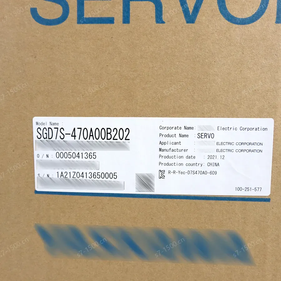 Brand New and Genuine with Good Quality Brake Control Board YASKAWA SGD7S-470A00B202 for Industrial Machine